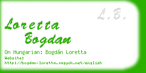 loretta bogdan business card